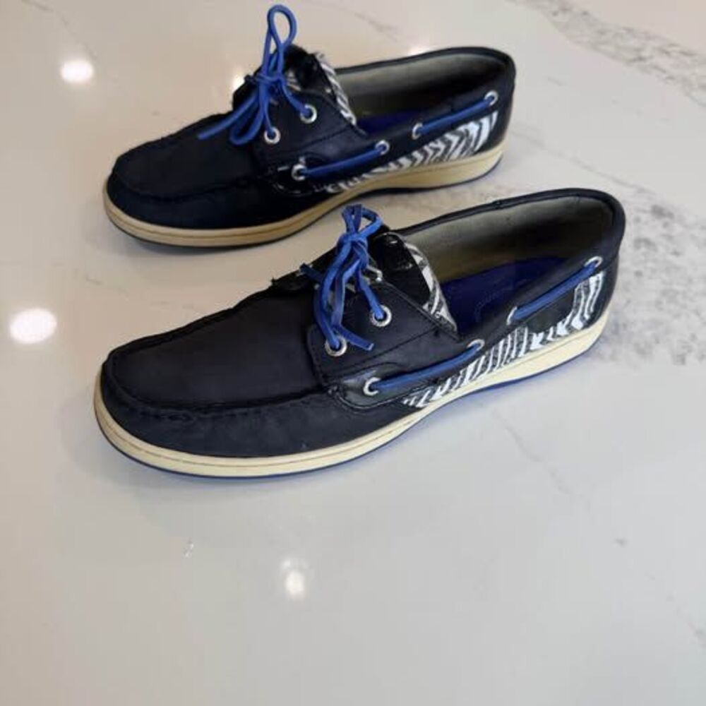 Sperry Top‑Sider Boat Shoes Navy Zebra, Women’s 10M